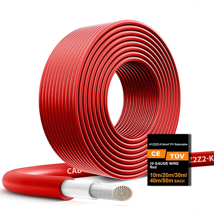 Baixa resistència del conductor 10AWG Fil fotovoltaic 65FT