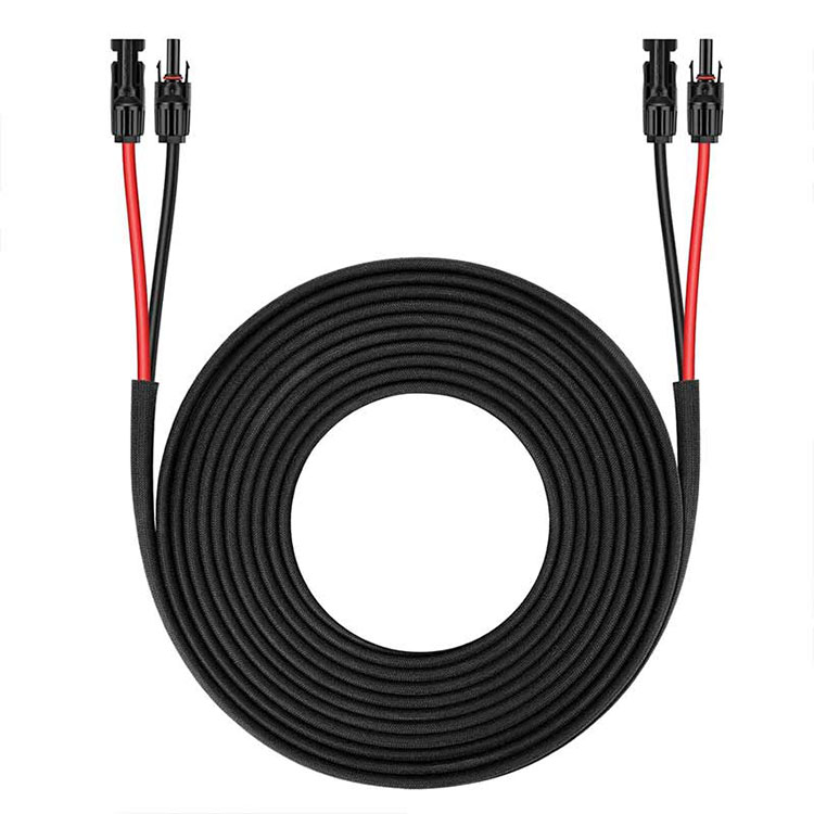 Cable d'extensió del panell solar-25FT 10AWG (6mm2) Cable del panell solar doble